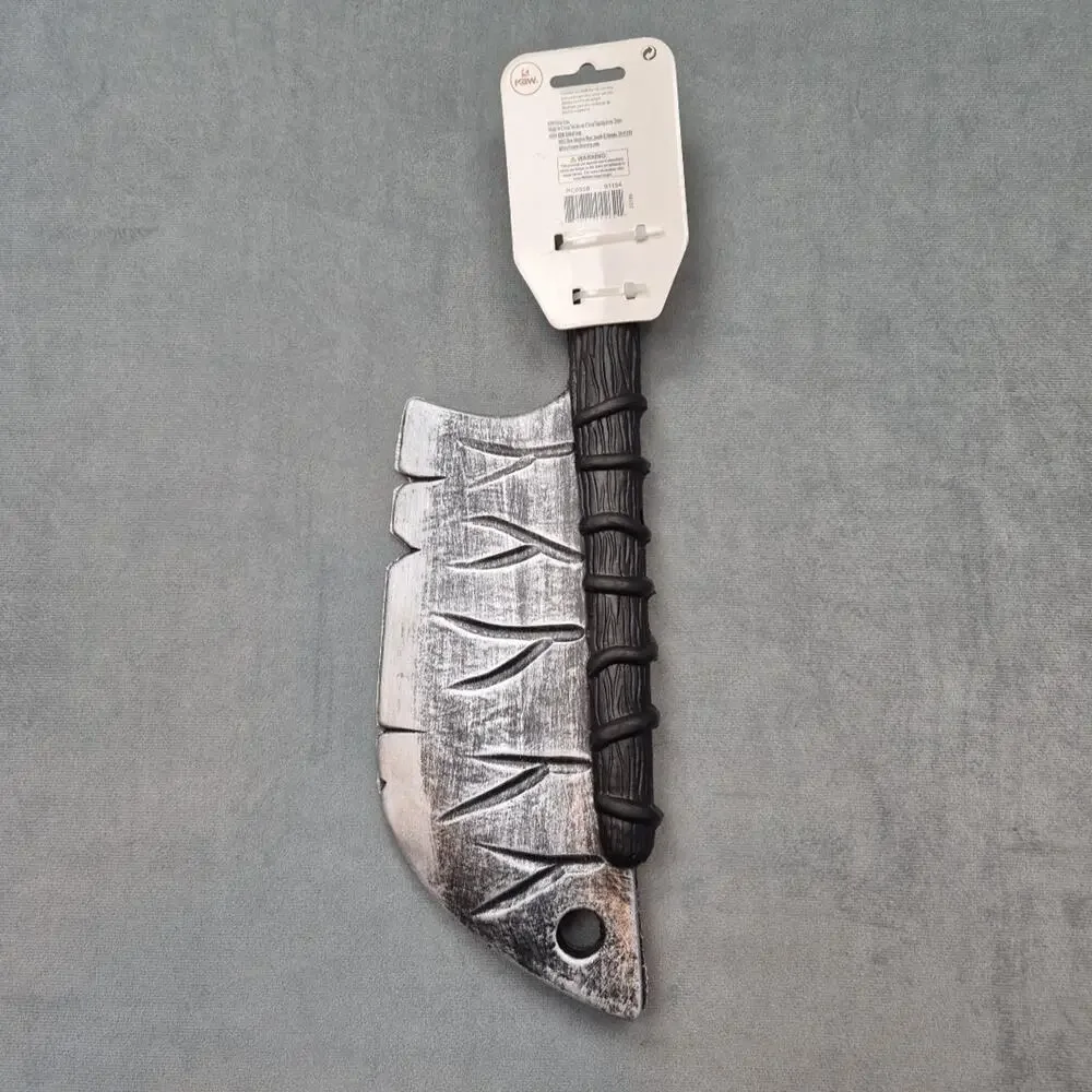 Butcher Knife Axe Skull on Handle Halloween Cosplay Prop Brand NEW